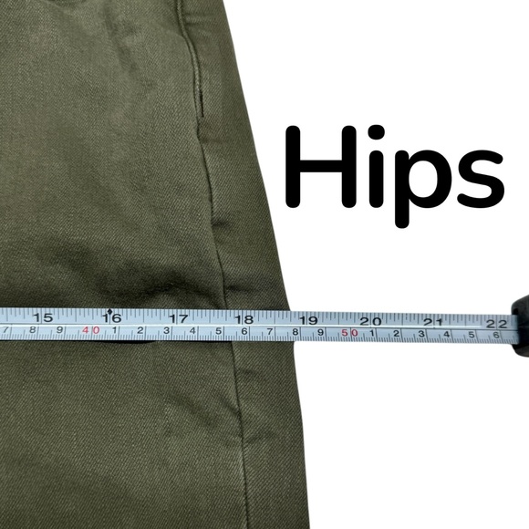 Lands End Straight Leg High Rise Olive Green Jean Pants stretch casual womens 10 - Picture 12 of 14